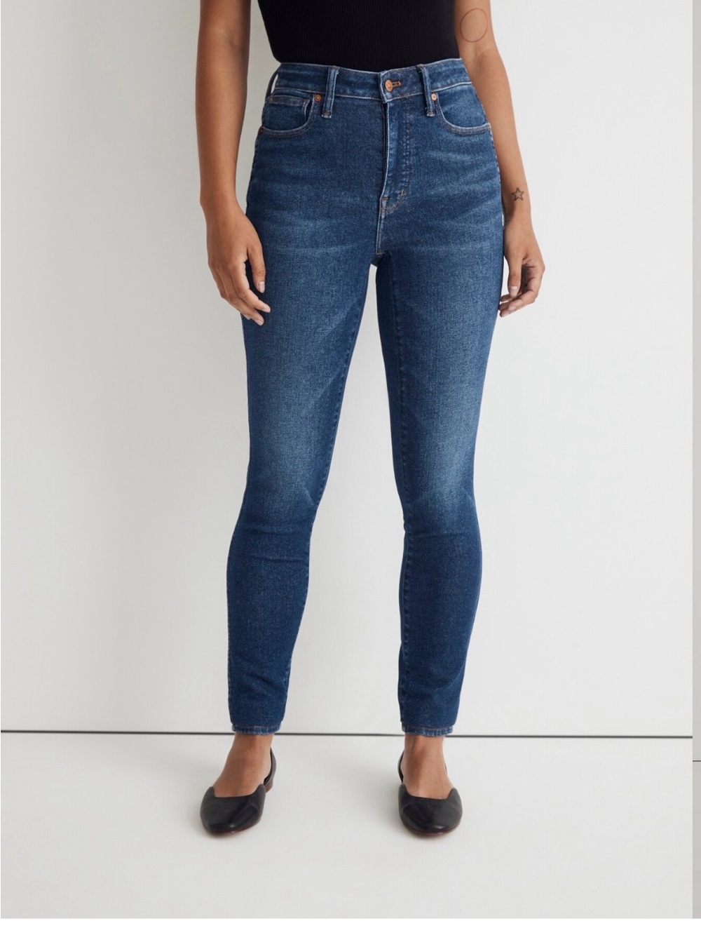 Madewell Women's Curvy High Rose Skinny Jeans—Smithey Wash size 29